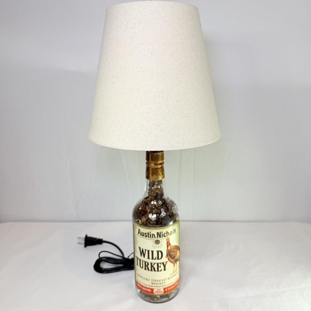 Wild Turkey 8‎ Year Bourbon Bottle Lamp Austin Nichols Dusty 1988 Father's Day